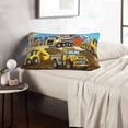 thumbnail image 6 of Gukieu Different Construction Site Vehicles Print Plush Pillow Cover, Hidden Zipper Pillow Protector without Pillow Core, Suitable for Bedroom, Office, Car Decoration-14"x20", 6 of 6