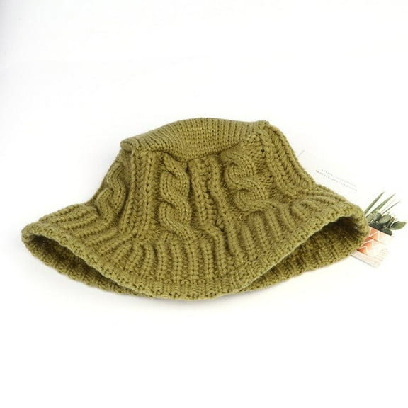 CoCopeanut New Women Ladies Bucket Hat Simple Ladies Panama Hat Autumn and Winter Pure Color Knitted Hat Winter Fisherman Hat Girls Hat