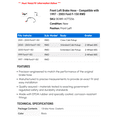 thumbnail image 2 of Front Left Brake Hose - Compatible with 1997 - 2003 Ford F-150 RWD 1998 1999 2000 2001 2002, 2 of 2