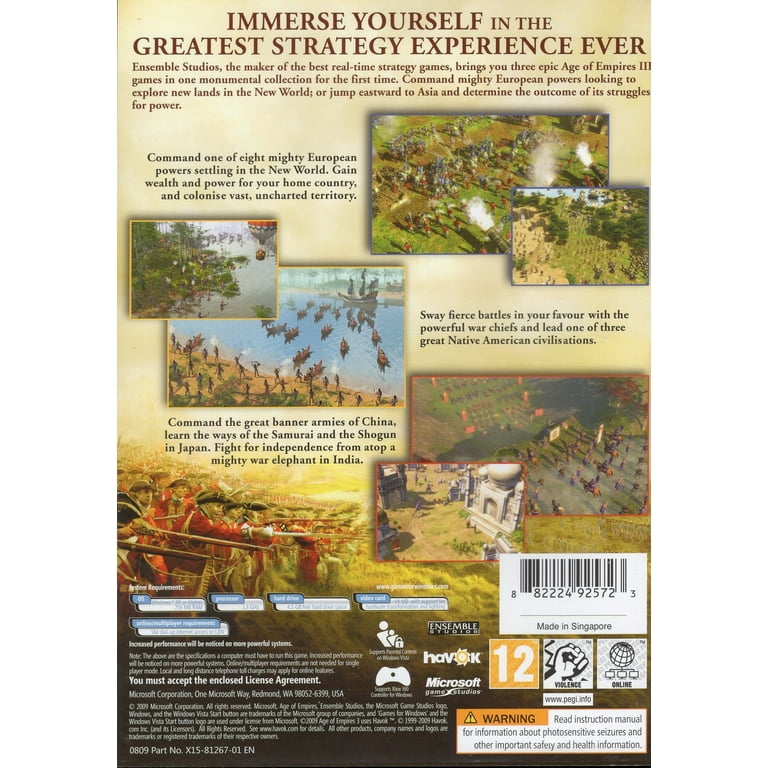OPEN PACKAGE SPECIAL Age of Empires III Complete Collection