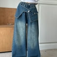 thumbnail image 4 of Coerni Baggy Cargo Pants for Kids Girls Wide Leg Jeans Y2k Hip Hop High Waisted Pants Casual Streetwear Loose Clothes, 4 of 9