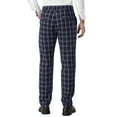 thumbnail image 3 of INSPIRE CHIC Men's Plaid Slim Fit Flat Front Check Office Dress Pants Blue 30, 3 of 6