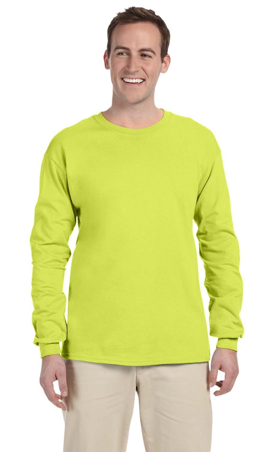 The Fruit of the Loom Adult 5 oz HD Cotton Long Sleeve T-Shirt - SAFETY ...