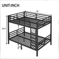 thumbnail image 2 of CAPCAEK Full over Full Metal Bunk Bed with Storage and Guardrail, Noise-Free for Teens and Adults, 2 of 11