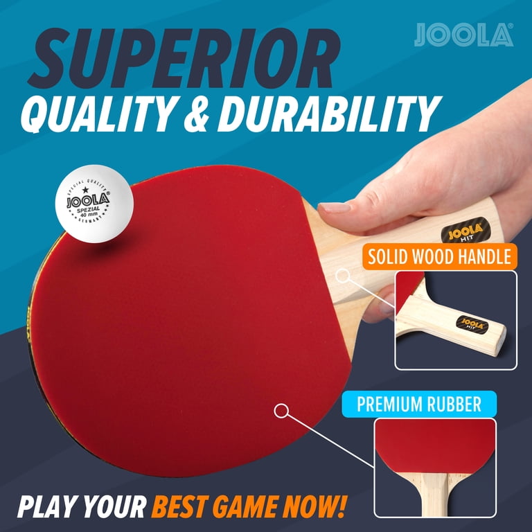 JOOLA Hit Table Tennis Set, 4 Paddles, 8 Balls, Case photo 4