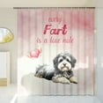 thumbnail image 3 of Every Fart is Love Note Havanese Guilty Face Happy Valentine's Shower Curtain Havanese Dog Lover Gifts Idea Waterproof Bathroom Bathtub Curtain - 01016, 3 of 5