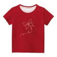 thumbnail image 4 of ATOGUTA Boy and Girls Shirts Short Sleeve Graphic Tees Casual Summer Tops Shirts Red, Sizes 3T-12, 4 of 4