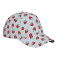 thumbnail image 3 of Kdxio Unisex Hand Drawn Strawberry Pattern Baseball Cap Unisex Washed Classic Adjustable Hat, 3 of 8