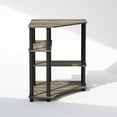 thumbnail image 4 of Themis Storage Shelves, 4-Tier Corner Shelf, Toolless Assembly Display Rack, Corner Bookshelf for Small Space, for Organization and Storage, Living Room, Home Office, French Oak, 4 of 6