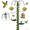 Shape 3, variant on 92 Inch Bird Feeder Pole Squirrel Proof, Heavy Duty Bird House Pole, Adjustable Bird Feeder Stand with 8 Shepherds Hooks, 2 Mental Trays