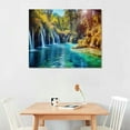 thumbnail image 3 of ARISTURING Lake Waterfall Natural Picture Wall Art Landscape Canvas Prints Painting Home Decor Tree Picture for Living Room Bedroom Kitchen Office Decoration Wooden Frames Artwork Ready to Hanging, 3 of 5
