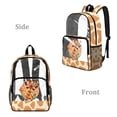 thumbnail image 2 of Whosucclay Giraffe Floral Pattern Clear Backpack for Girls Boys, High School Elementary Transparent Side Pockets Transparent Backpack for Travel Concerts, 2 of 10