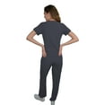 thumbnail image 3 of Womens Medical Scrub Set GT 4FLEX Vneck Top and Pant-Pewter-2XL, 3 of 7