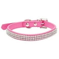 thumbnail image 2 of SPRING PARK Small Dog Cat Adjustable Collar Shining Rhinestone Dog Pet Faux PU Leather, 2 of 7