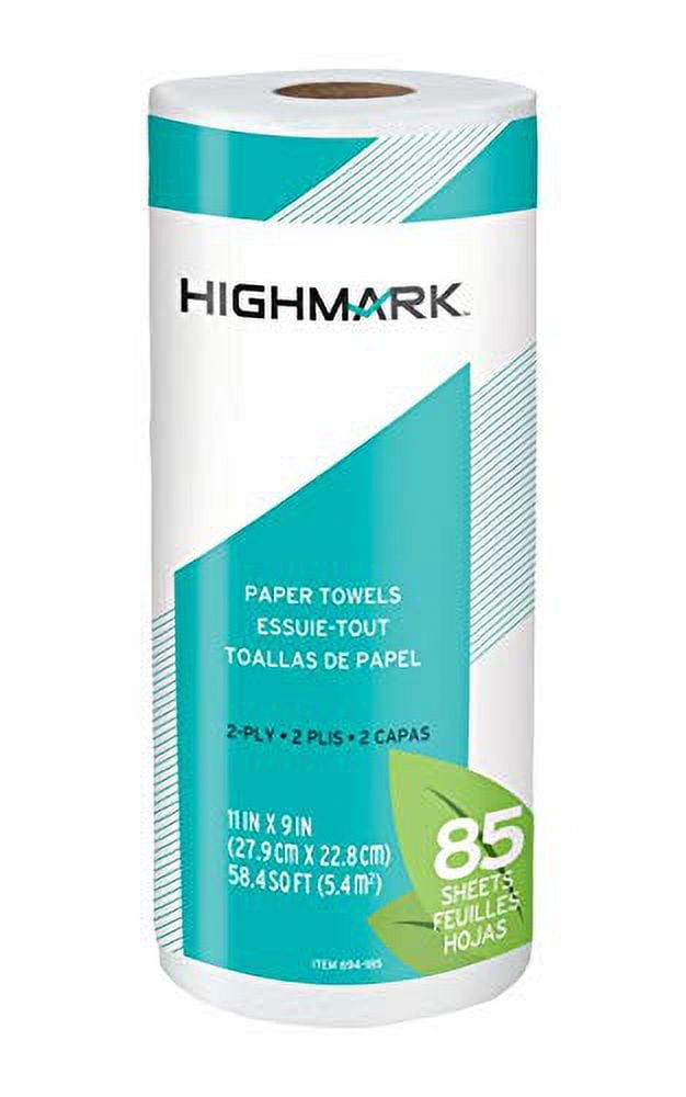 Highmark® Brand 100% Recycled 2-Ply Paper Towels, 11" x 9", 85 Sheets Per Roll, Case Of 30 Rolls
