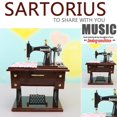 thumbnail image 2 of Vintage Music Box Mini Sewing Machine Style Mechanical Birthday Gift Table Decor, 2 of 4
