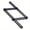 Black, variant on 1pc Multi Functional Measuring ABS Plastic Activity Four Fold Ruler, Multi Angle Ruler, Four Sided Ruler, Four Corner Ruler, Four Fold Folding Ruler