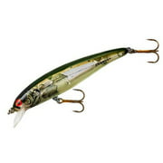 Bomber Lures Long A Slender Minnow Jerbait Fishing Lure, Silver Flash Green Back, B14A Floating (3.5 in, 3/8 oz)