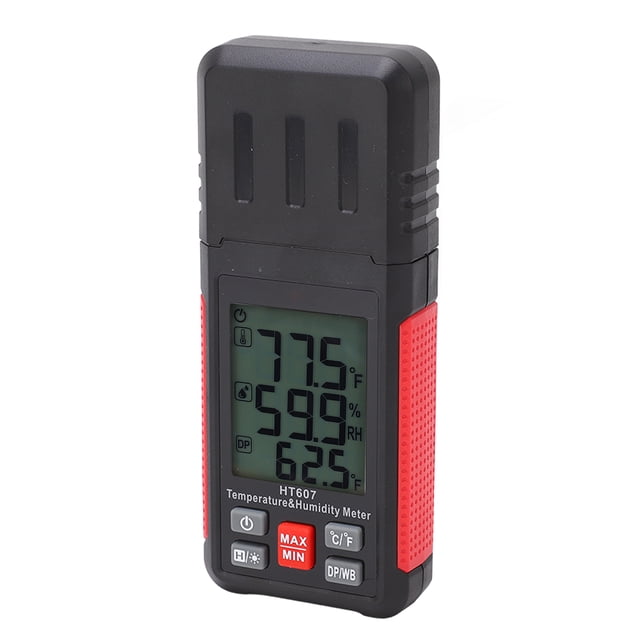 Termohigrómetro digital, medidor digital de temperatura y humedad, termómetro, higrómetro, medidor de temperatura y humedad, resistente y resistente