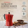 thumbnail image 2 of Cafetera Mixpresso Moka Stove de aluminio, 150 ml, 3 tazas, 2 of 9