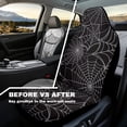 thumbnail image 4 of Jeiento Spider Web Car Seat Covers 2 Pcs Front Seats Only 2 PCS Front Seat Cover Set Interior Covers Fashion Auto Interior for Car Sedan Auto Truck SUV Halloween Decorative Accessory, 4 of 7