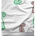 thumbnail image 1 of Soimoi Polyester Crepe Fabric Paisley Block Fabric Prints by Yard 52 Inch Wide, 1 of 1