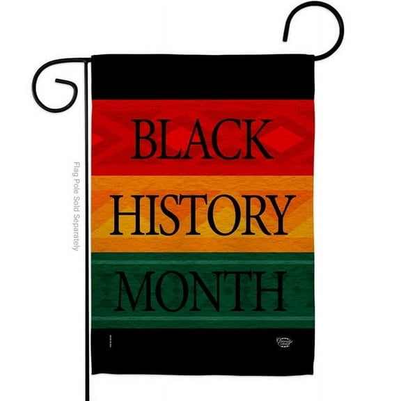 Ornament Collection G192428-BO 13 x 18.5 in. Black History Month Afro Garden Flag with Support Cause Double-Sided Decorative Vertical Flags House Decoration Banner Yard Gift