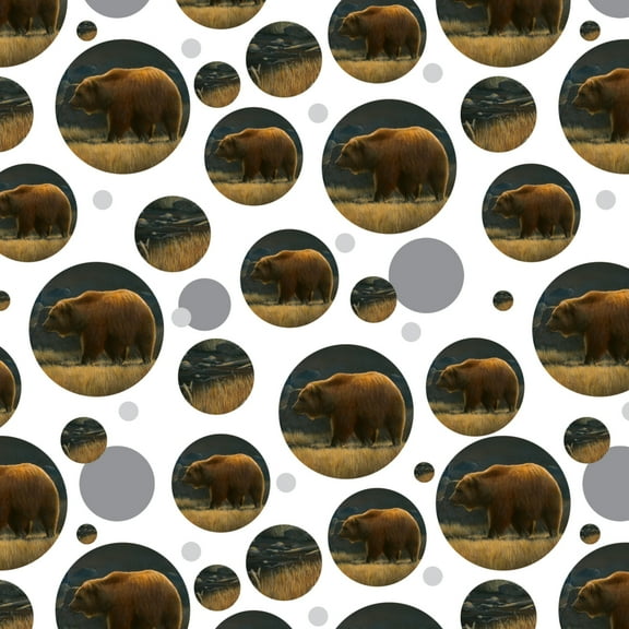 Wandering Grizzly Bear Premium Gift Wrap Wrapping Paper Roll