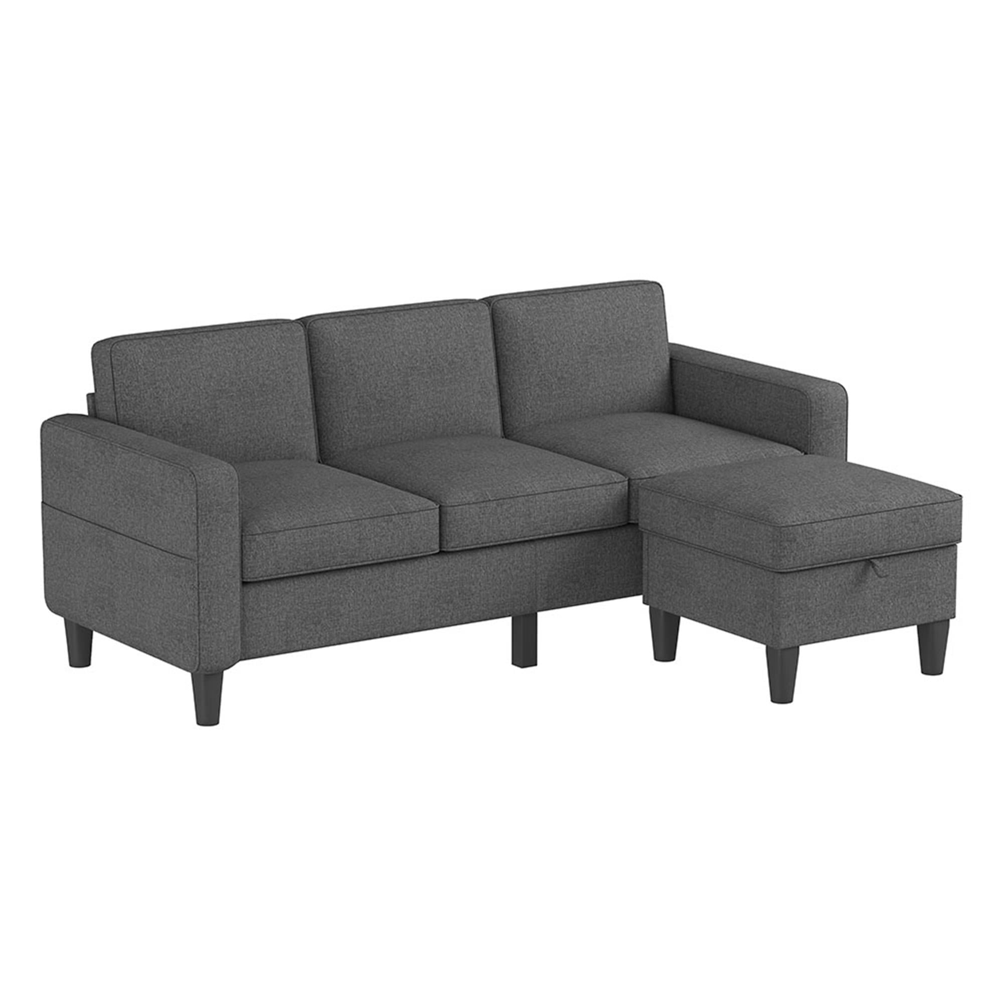 Kadyn Sectional Sofa Couch, L-Shaped Couch, 3-Seat Small Sectional Sofa for Living Room, Apartment, Small Space (Dark Gray) Kadyn Sectional Sofa Couch, L-Shaped Couch, 3-Seat Small Sectional Sofa for Living Room, Apartment, Small Space (Dark Gray)