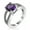 Purple, variant on Hollow Band Rose Red / Purple Oval Cut AAA Cz Women's 925 Silver Ring Size 6-10