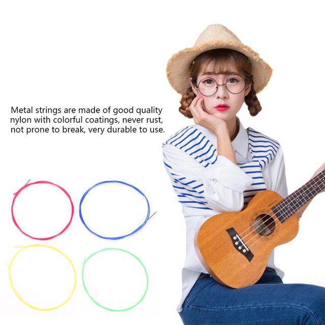 Gupbes Ukulele Nylon String, Durable Ukulele Accessory, Colorful Coatings Not Prone To Break For Performance Repair Master Ukulele Instrument Lovers