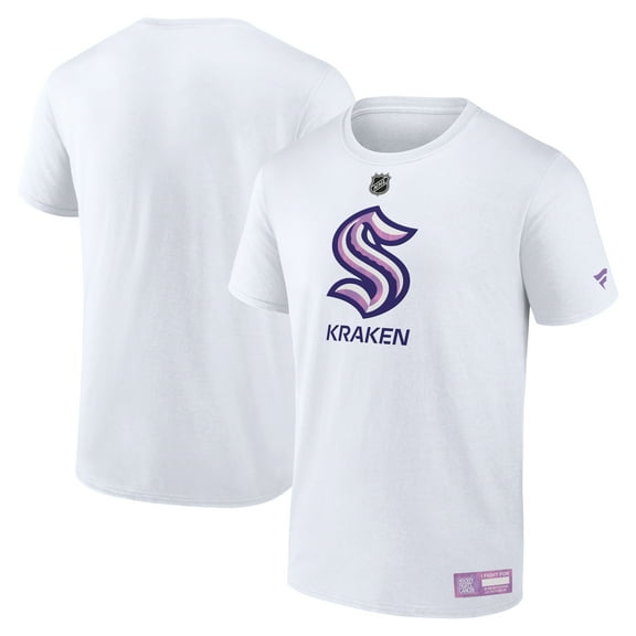 Men's Fanatics White Seattle Kraken 2024 Hockey Fights Cancer T-Shirt