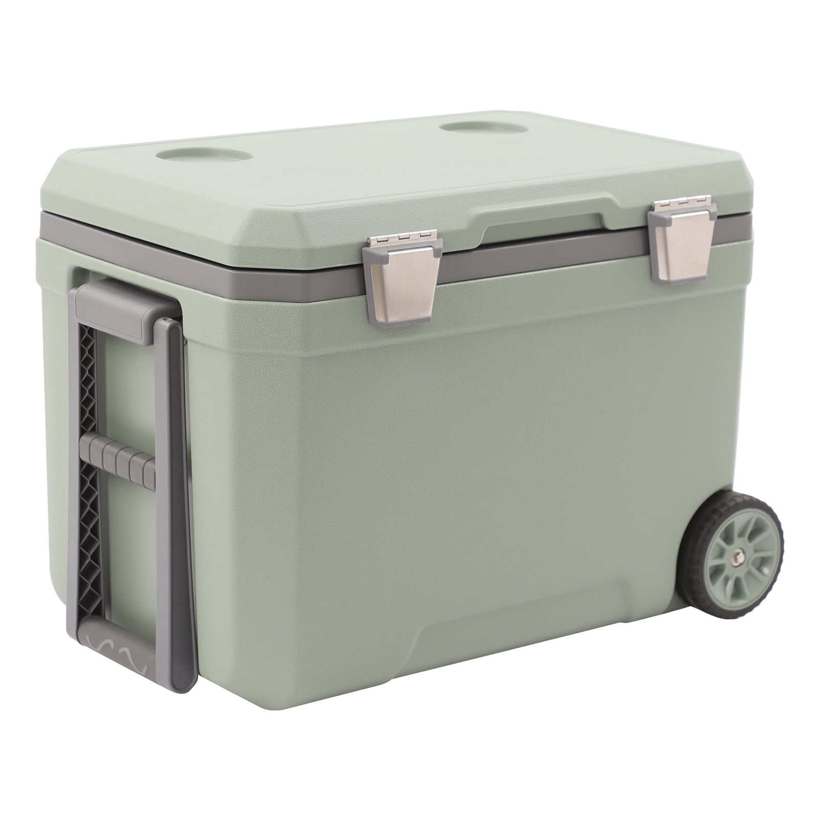 1 PCS 45L/11.89 Gal Insulated Portable Cooler, Ice Retention Cooler with Handle, Wheelded Cooler