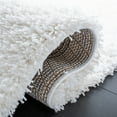 thumbnail image 5 of SAFAVIEH Santa Monica Cali Solid Shag Runner Rug, White, 2'3" x 5', 5 of 8