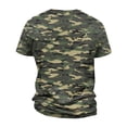 thumbnail image 4 of Dresfit Camo Shirt Mens Crew Neck Short Sleeve Tennis T Shirts Camouflage Musle Basic Work Out Tees Cotton Big and Tall Tops Green 2XL, 4 of 6