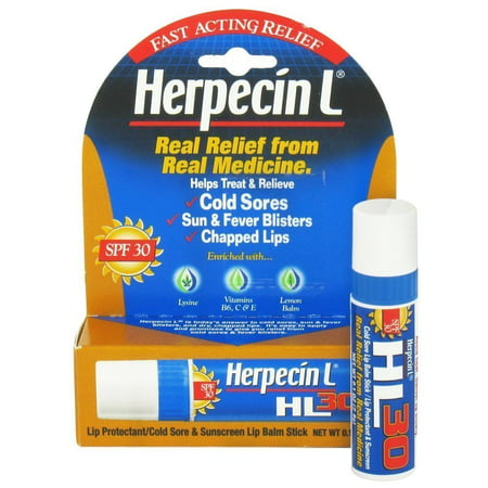 6 Pk Herpecin-L LIP BALM STICK SPF 30 Protectant Sunscreen cold sore .10oz