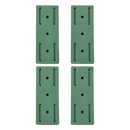 

YUANHUILI 4pcs Power Outlet Fixer Rack Wall-mounted Sockets Storage Holder Tools (Green)