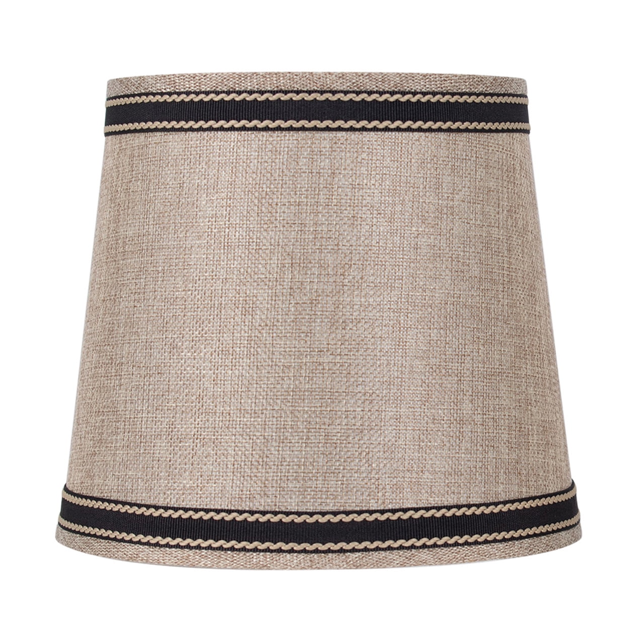 Mainstays Brown with Black Trim Empire Accent Lamp Shade, 6" W x 7.5" D x 6.5" H
