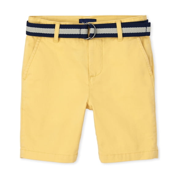 Pantalones cortos The Children's Place para niños con cinturón chino y plátano