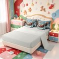 thumbnail image 3 of Manfei Festive Christmas Tree 7pcs Queen Bedding,Xmas Holiday Season Bedding Comforter Set Queen,Light Gray Reversible, 3 of 7