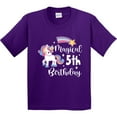 thumbnail image 3 of Inktastic Magical 5th Birthday Rainbow Unicorn with Star Youth T-Shirt, 3 of 5