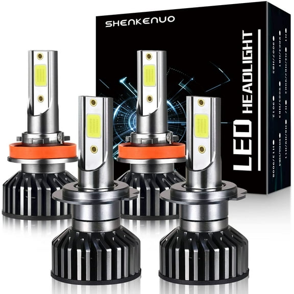 For Hyundai Elantra 2013-2016LED Headlight Bulbs,H7 High Beam   H11 Low Beam ,Pack of 4
