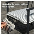 thumbnail image 6 of Set of 4 Outdoor Patio Chairs, Integrated Stackable Wrought Iron Furniture Dining Chairs with Arms and Cushions, Indoor Outdoor Chairs for Porch, Yard, Lawn, Garden - Black, 6 of 9