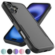 For Apple iphone 16 Phone Case, Ebizware Heavy Duty Shockproof Case [Military Grade Drop Tested] Dual Layer Full Body Protective Cover for iphone 16 -Black