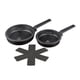 thumbnail image 1 of Batería de Cocina Antiadherente de Aluminio White-Westinghouse Hammer 5 Piezas Negro, 1 of 7