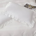 thumbnail image 2 of King Comforter Set 3 Pieces Ruffle Bedding Sets White Cute Bedding Comforters & Sets, Lightweight Fluffy Microfibe (104"x90" Comforter & 2 Pillowcases), 2 of 5