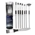 thumbnail image 1 of Abbracc 8Pcs Nylon Brushes Flat Filbert Oil Gouache Drawing Paintbrush, 1 of 9
