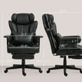 thumbnail image 5 of Office Chair - 400lbs Big And Tall, Black Fabric, Lumbar Support, Reclining, Wide Seat With Foot Rest, Adjustable Ergonomic For Tall Individuals, 400lbs, Microfiber,, 5 of 6