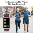 thumbnail image 2 of Non-Bluetooth Fitness Tracker Watch for Men Women Kids, No Bluetooth No APP No Phone Needed, Waterproof Full Touch Screen Sports Watch with Steps Calories Counter Sleep Tracker Alarm Clock (Purple), 2 of 4