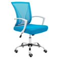 thumbnail image 1 of Modern Home Zuna Ergonomic Mesh Mid Back Office Chair, White & Aqua, 1 of 11